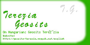 terezia geosits business card